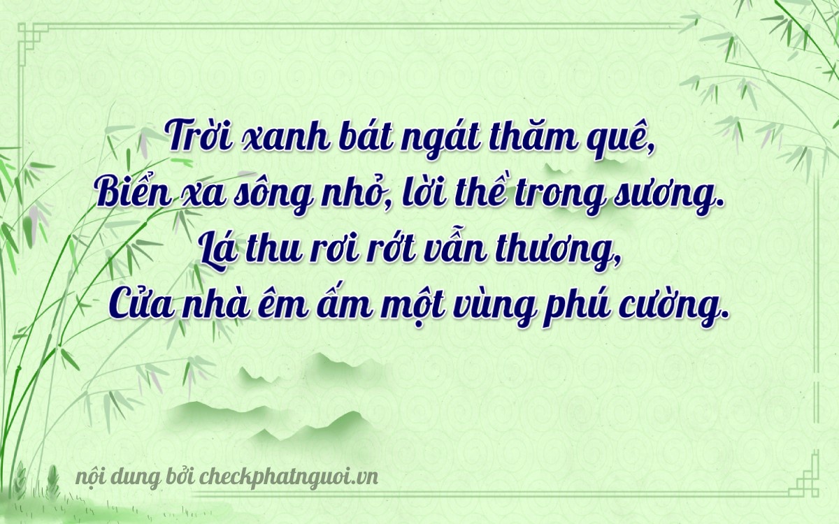 Bài thơ ý nghĩa cho <b>biển số 99A-82864</b> tại website checkphatnguoi.vn