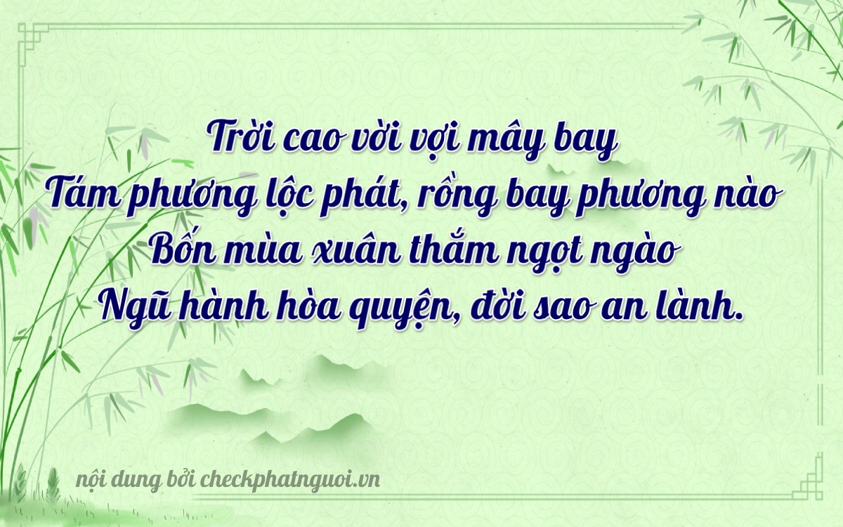 Bài thơ ý nghĩa cho <b>biển số 99A-84269</b> tại website checkphatnguoi.vn