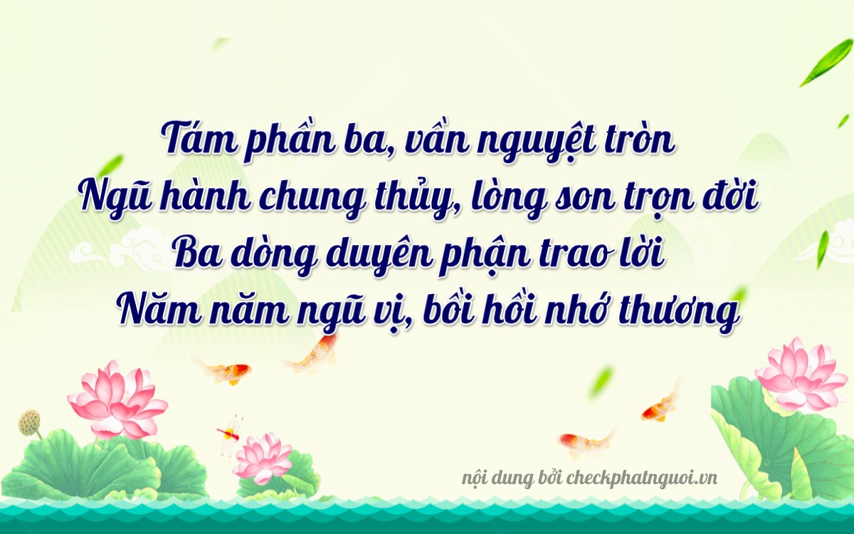 Bài thơ ý nghĩa cho <b>biển số 99A-85385</b> tại website checkphatnguoi.vn