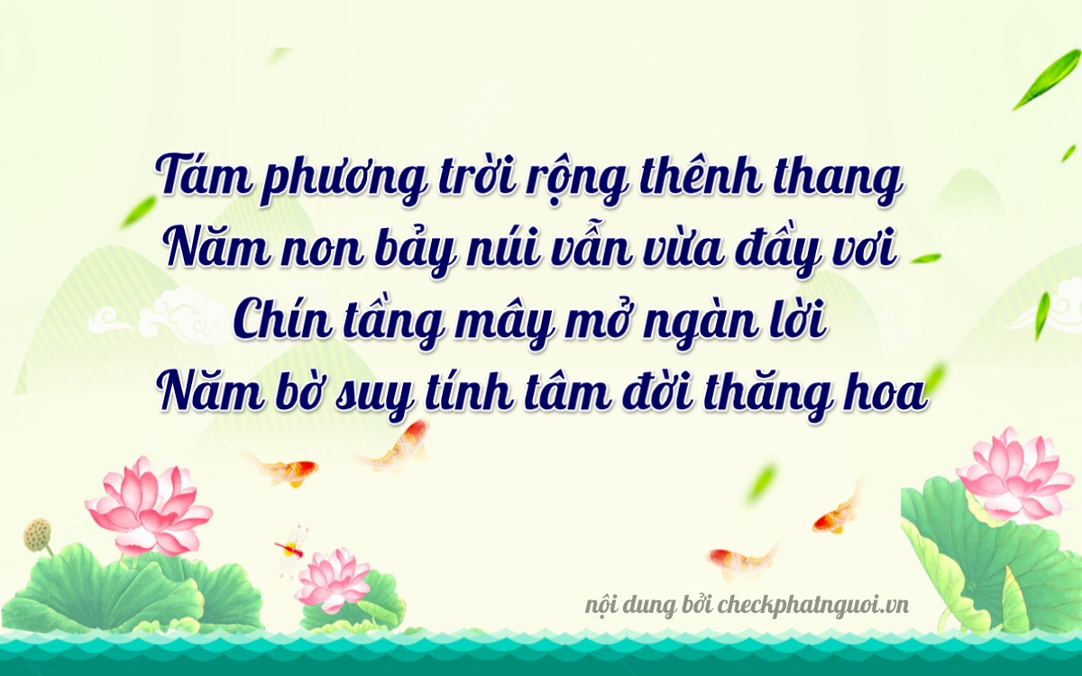 Bài thơ ý nghĩa cho <b>biển số 99A-85985</b> tại website checkphatnguoi.vn