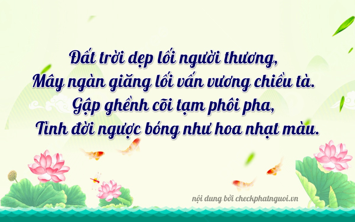 Bài thơ ý nghĩa cho <b>biển số 99A-87476</b> tại website checkphatnguoi.vn