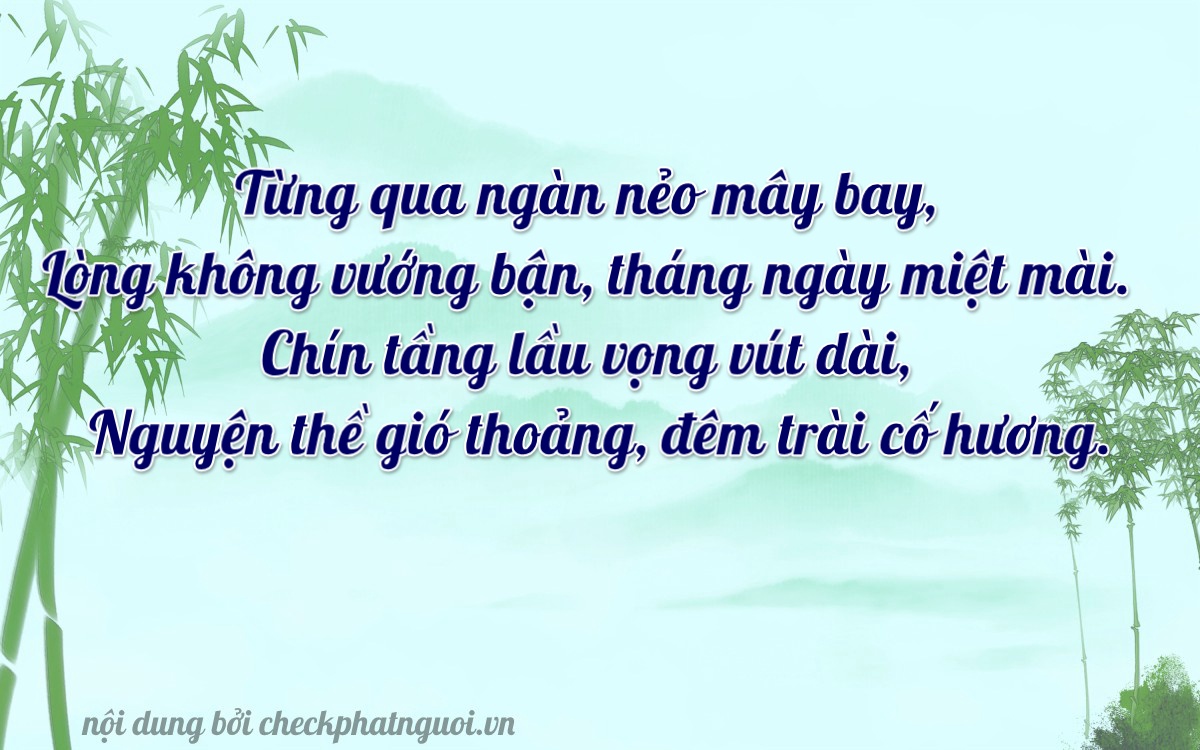 Bài thơ ý nghĩa cho <b>biển số 99A-89159</b> tại website checkphatnguoi.vn