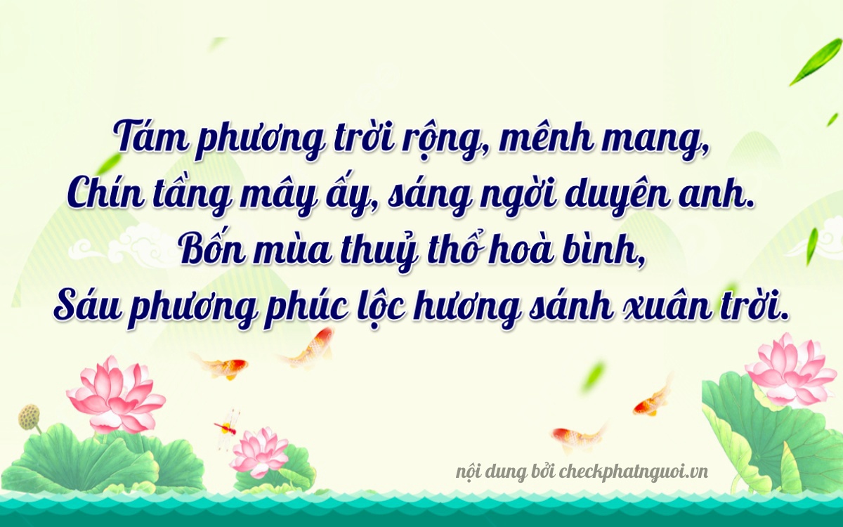 Bài thơ ý nghĩa cho <b>biển số 99A-89462</b> tại website checkphatnguoi.vn