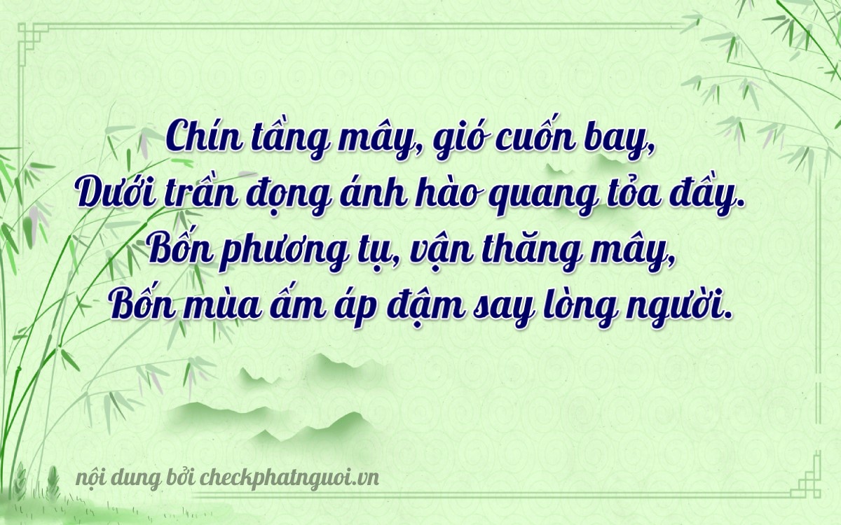 Bài thơ ý nghĩa cho <b>biển số 99A-90445</b> tại website checkphatnguoi.vn