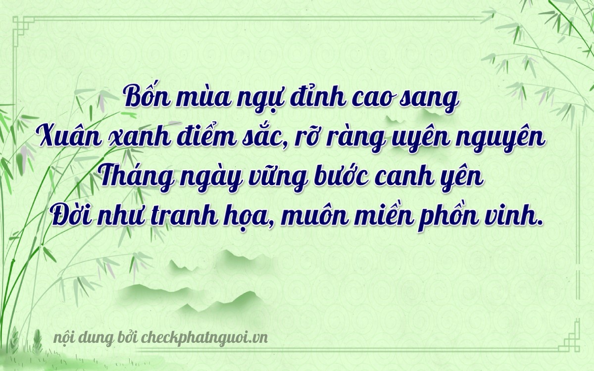 Bài thơ ý nghĩa cho <b>biển số 99A-9999</b> tại website checkphatnguoi.vn