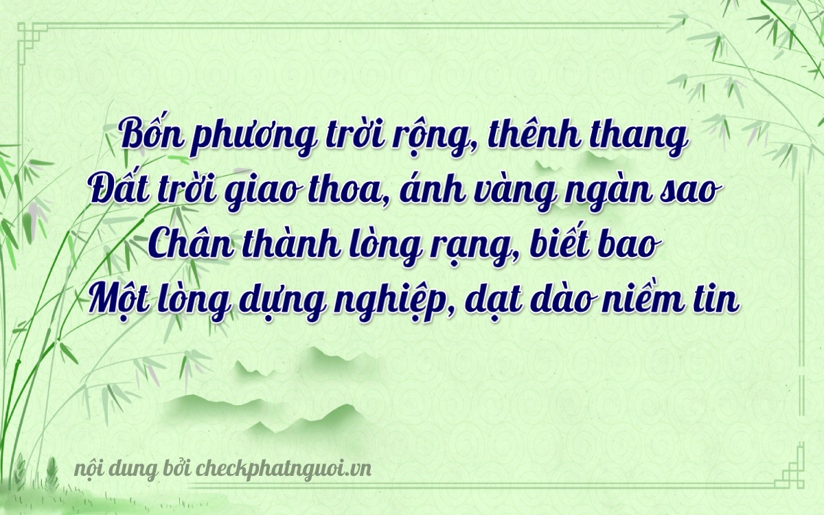 Bài thơ ý nghĩa cho <b>biển số 99AB-04331</b> tại website checkphatnguoi.vn