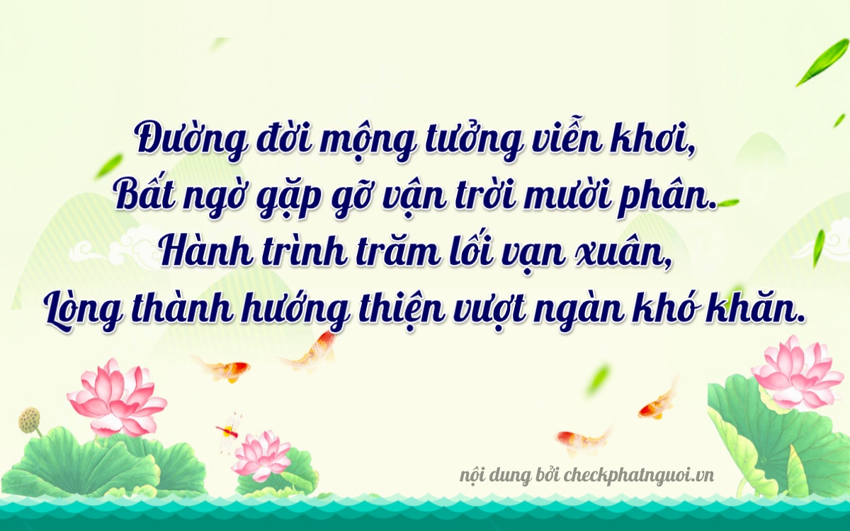 Bài thơ ý nghĩa cho <b>biển số 99AB-05762</b> tại website checkphatnguoi.vn
