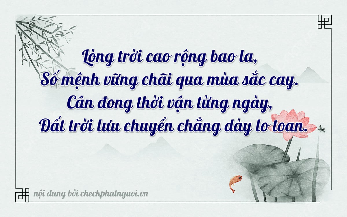 Bài thơ ý nghĩa cho <b>biển số 99AF-08360</b> tại website checkphatnguoi.vn