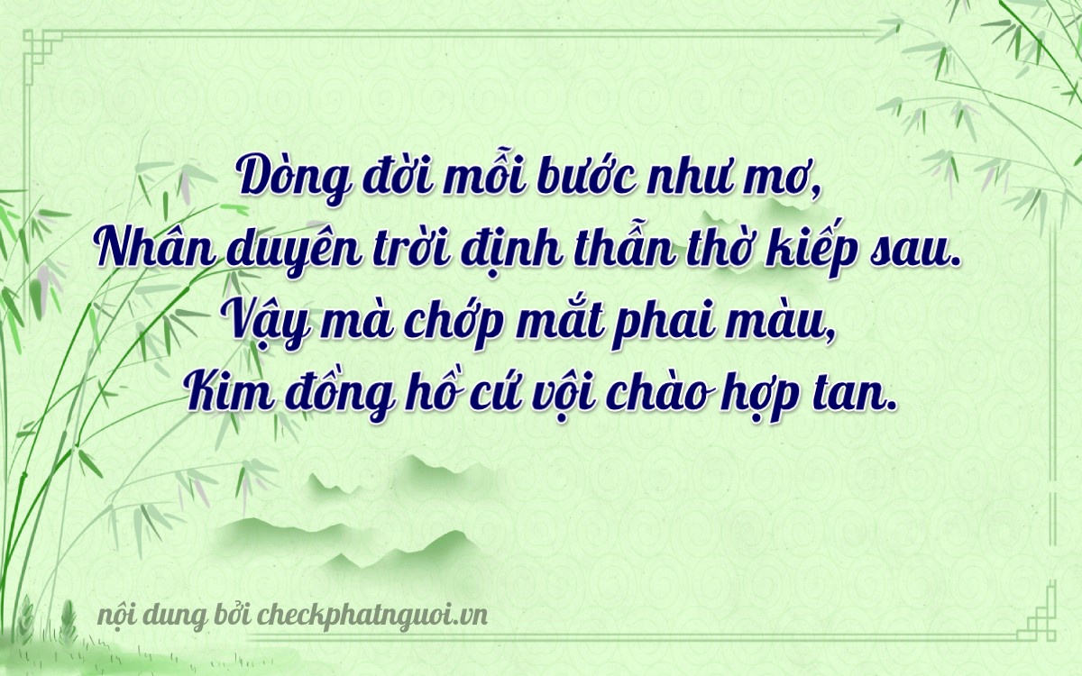 Bài thơ ý nghĩa cho <b>biển số 99AF-09099</b> tại website checkphatnguoi.vn