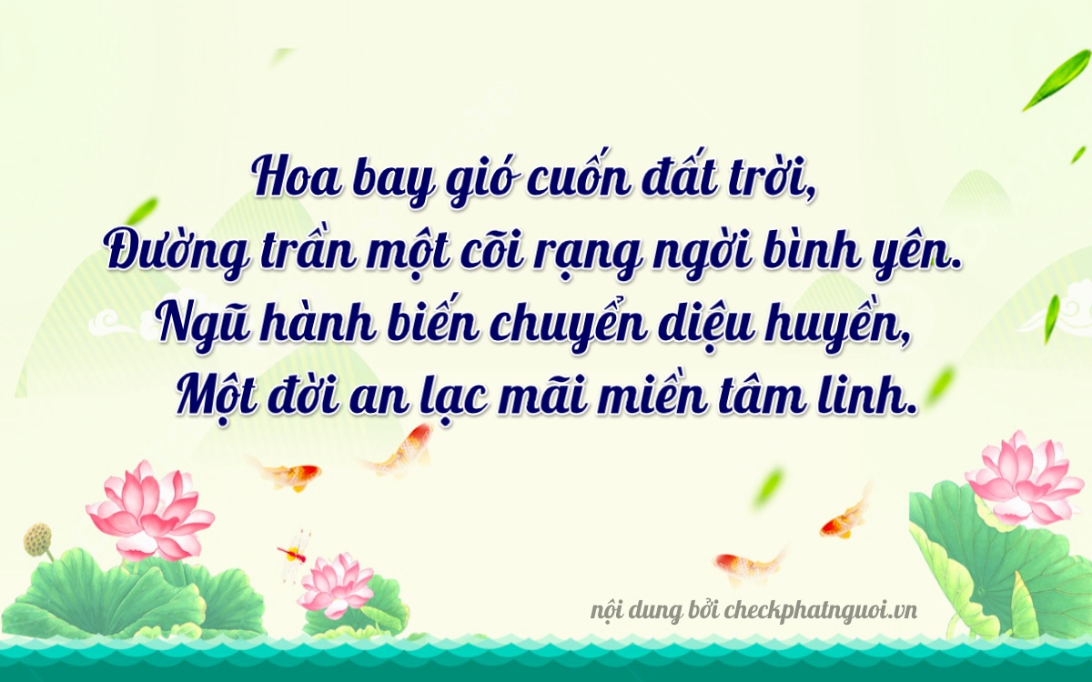 Bài thơ ý nghĩa cho <b>biển số 99AF-10985</b> tại website checkphatnguoi.vn