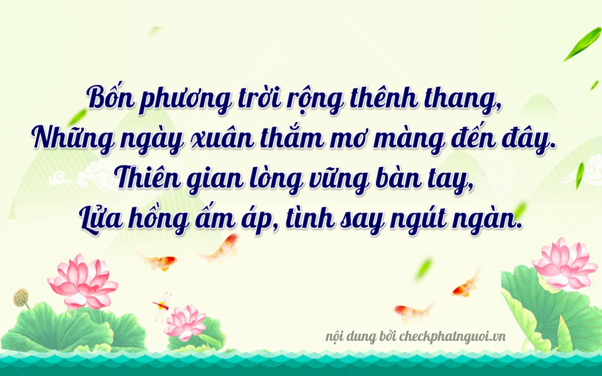 Bài thơ ý nghĩa cho <b>biển số 99B-04513</b> tại website checkphatnguoi.vn