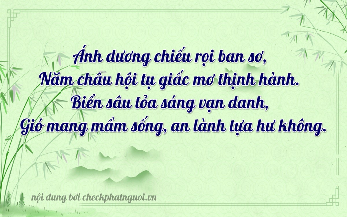 Bài thơ ý nghĩa cho <b>biển số 99B-08090</b> tại website checkphatnguoi.vn