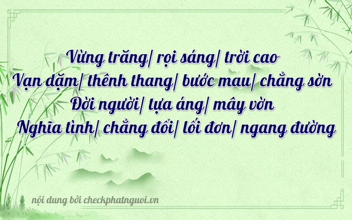 Bài thơ ý nghĩa cho <b>biển số 99B1-01904</b> tại website checkphatnguoi.vn