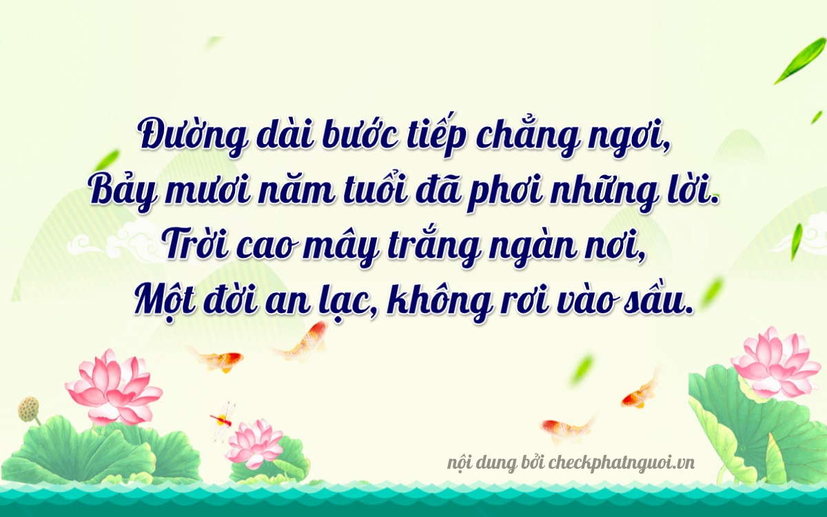 Bài thơ ý nghĩa cho <b>biển số 99B1-06721</b> tại website checkphatnguoi.vn
