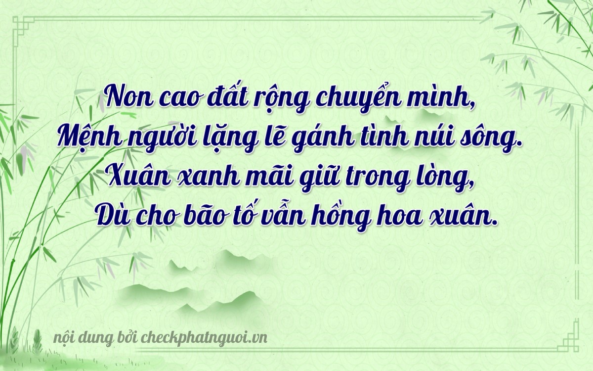 Bài thơ ý nghĩa cho <b>biển số 99B1-14673</b> tại website checkphatnguoi.vn