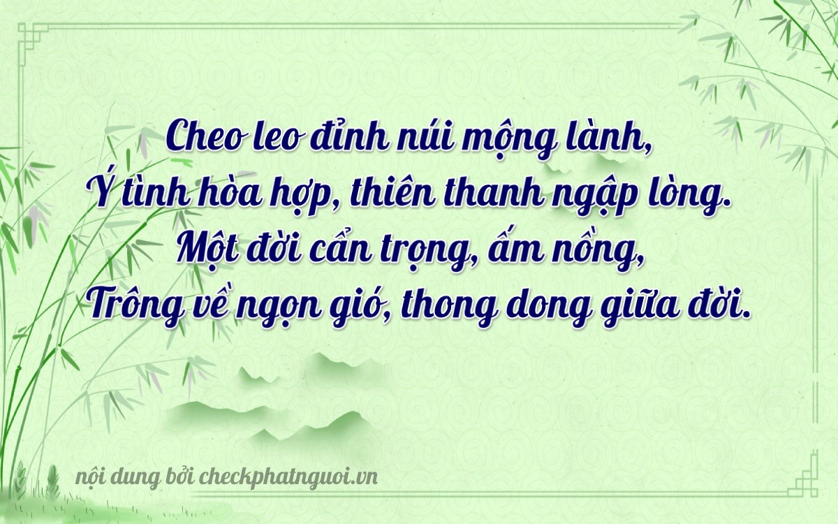Bài thơ ý nghĩa cho <b>biển số 99B1-15969</b> tại website checkphatnguoi.vn
