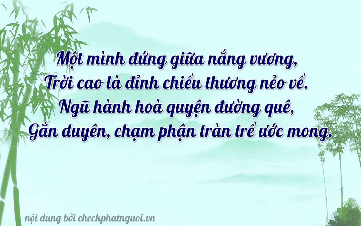 Bài thơ ý nghĩa cho <b>biển số 99B3-11111</b> tại website checkphatnguoi.vn