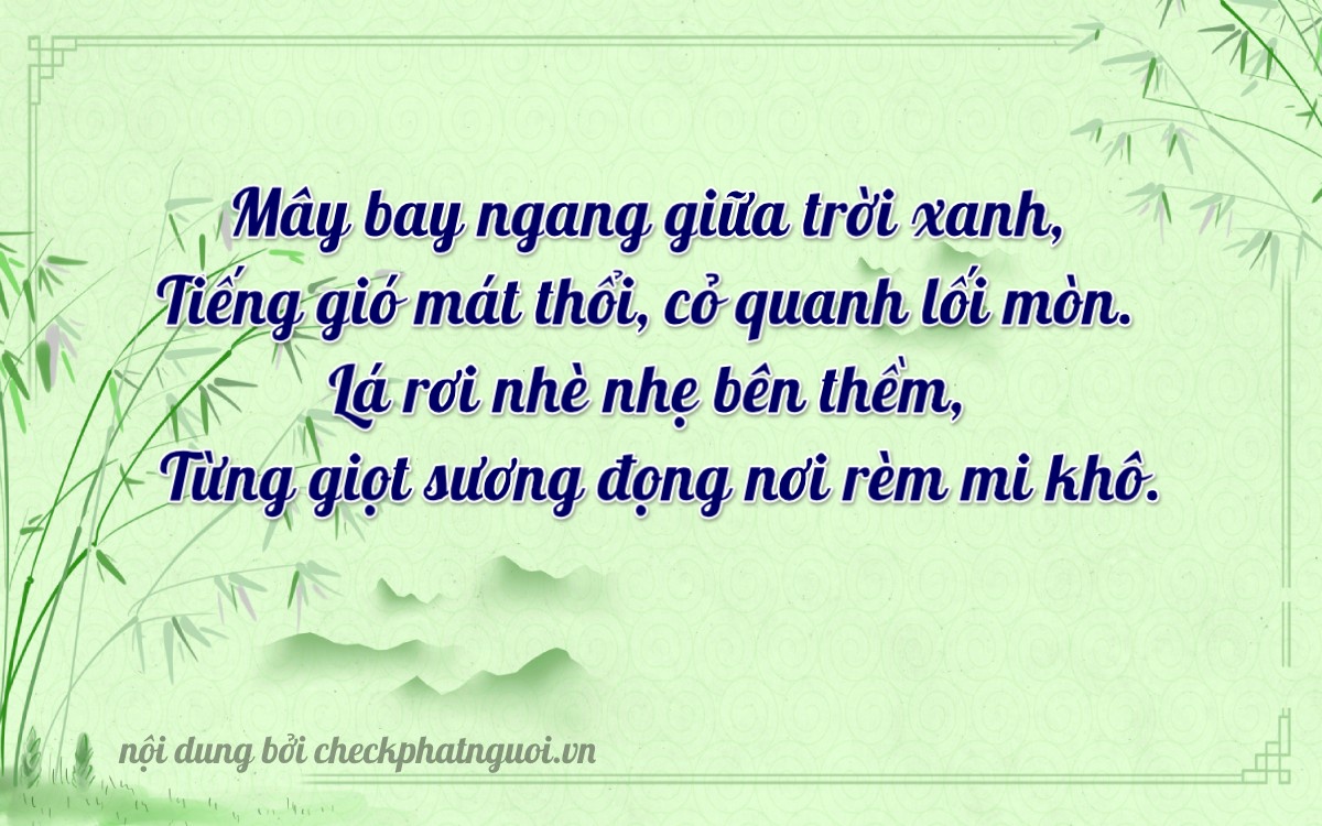 Bài thơ ý nghĩa cho <b>biển số 99D1-35815</b> tại website checkphatnguoi.vn