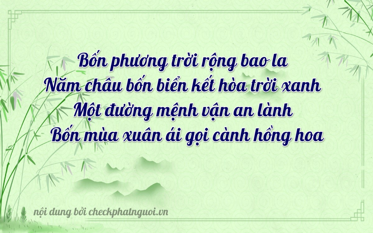 Bài thơ ý nghĩa cho <b>biển số 99D1-45143</b> tại website checkphatnguoi.vn
