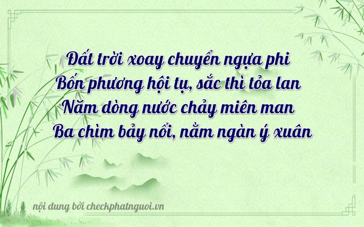 Bài thơ ý nghĩa cho <b>biển số 99E1-04852</b> tại website checkphatnguoi.vn