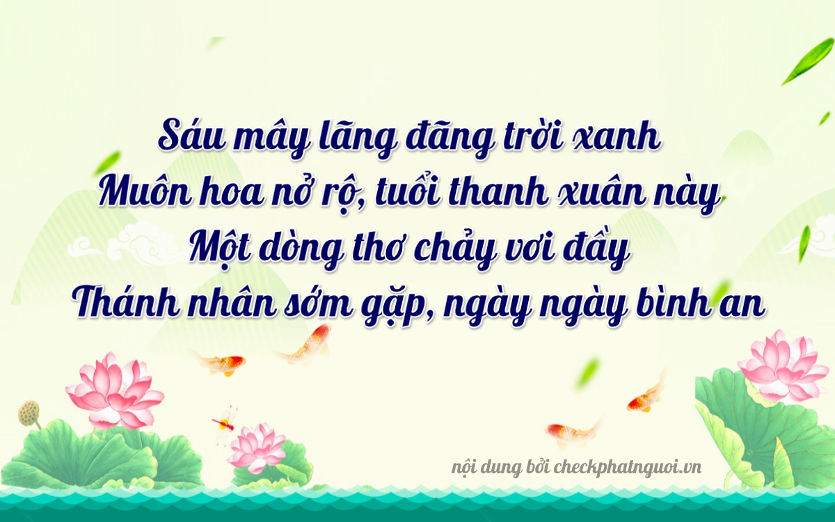 Bài thơ ý nghĩa cho <b>biển số 99E1-61125</b> tại website checkphatnguoi.vn