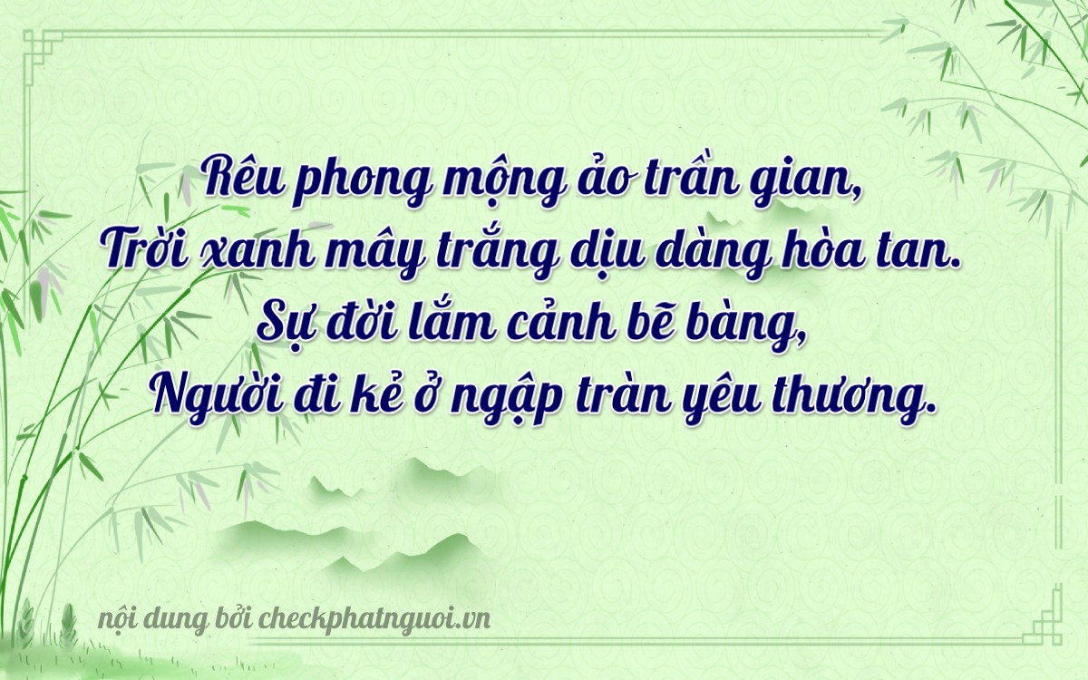 Bài thơ ý nghĩa cho <b>biển số 99F1-05779</b> tại website checkphatnguoi.vn