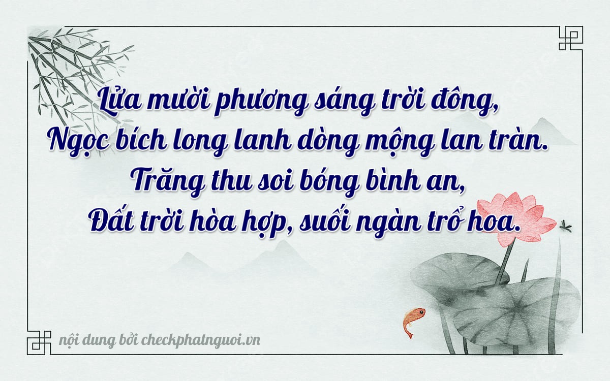 Bài thơ ý nghĩa cho <b>biển số 99F1-36863</b> tại website checkphatnguoi.vn