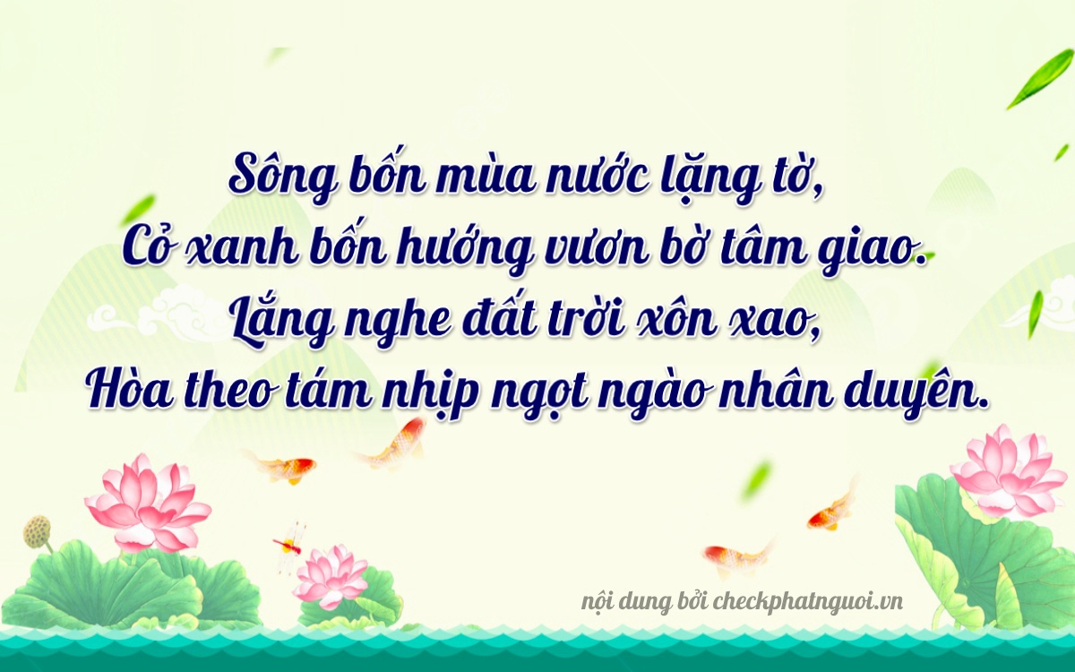 Bài thơ ý nghĩa cho <b>biển số 99G1-04448</b> tại website checkphatnguoi.vn