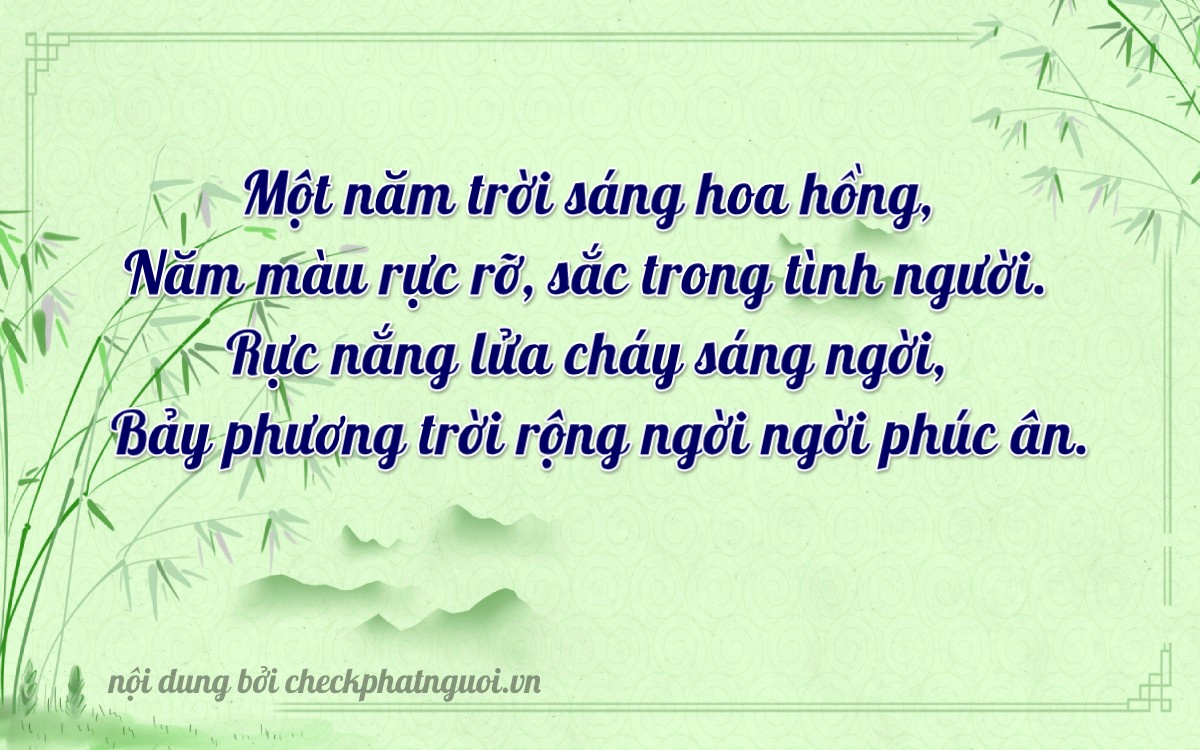 Bài thơ ý nghĩa cho <b>biển số 99G-15117</b> tại website checkphatnguoi.vn
