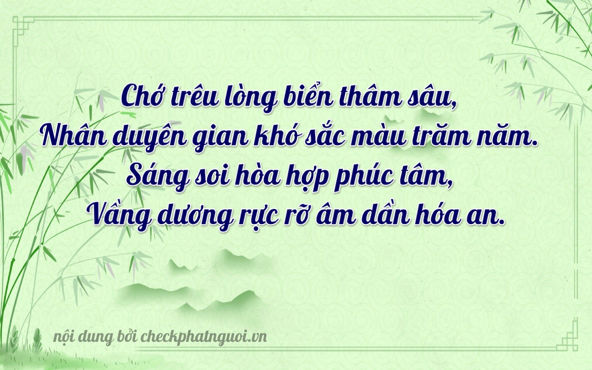 Bài thơ ý nghĩa cho <b>biển số 99G1-53812</b> tại website checkphatnguoi.vn