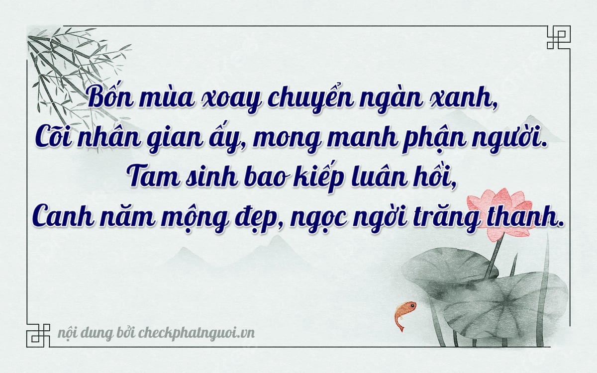 Bài thơ ý nghĩa cho <b>biển số 99H-04321</b> tại website checkphatnguoi.vn