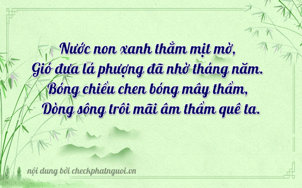 Bài thơ ý nghĩa cho <b>biển số 99H-04362</b> tại website checkphatnguoi.vn