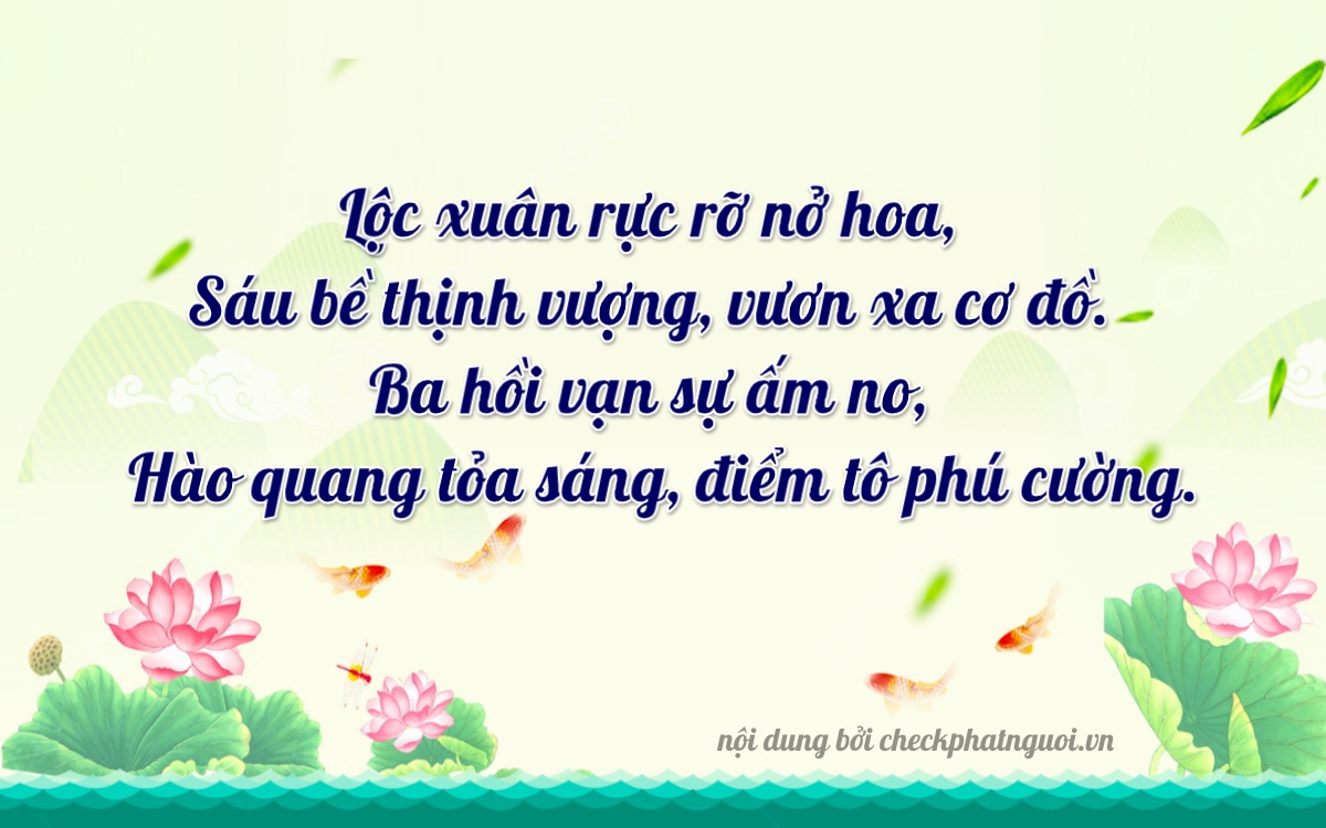 Bài thơ ý nghĩa cho <b>biển số 99H-06362</b> tại website checkphatnguoi.vn