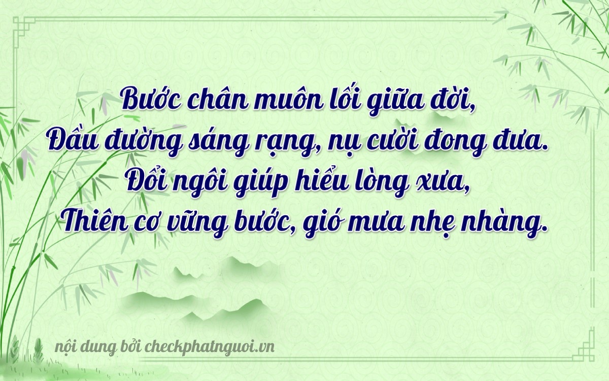 Bài thơ ý nghĩa cho <b>biển số 99H1-36772</b> tại website checkphatnguoi.vn