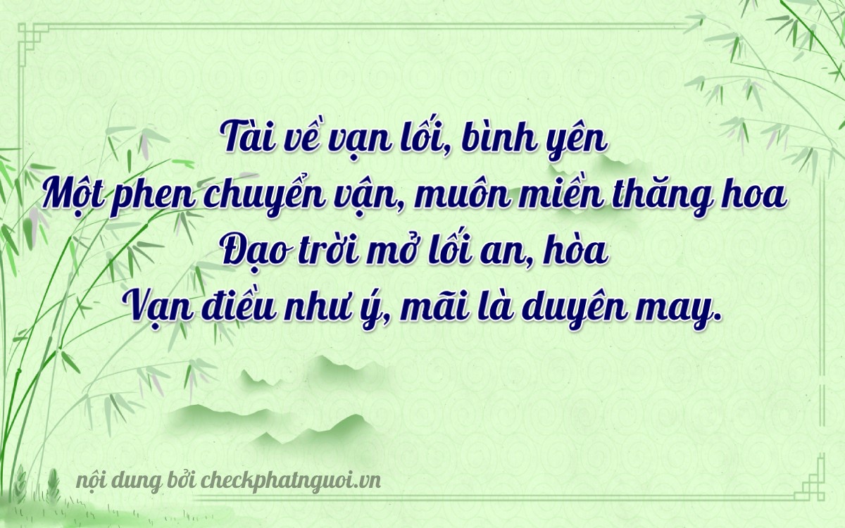 Bài thơ ý nghĩa cho <b>biển số 99H1-37000</b> tại website checkphatnguoi.vn