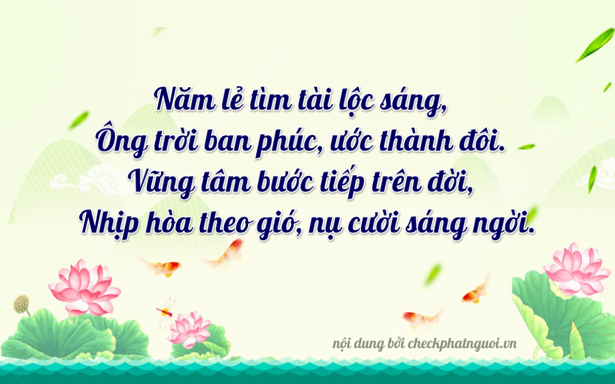 Bài thơ ý nghĩa cho <b>biển số 99K1-05321</b> tại website checkphatnguoi.vn