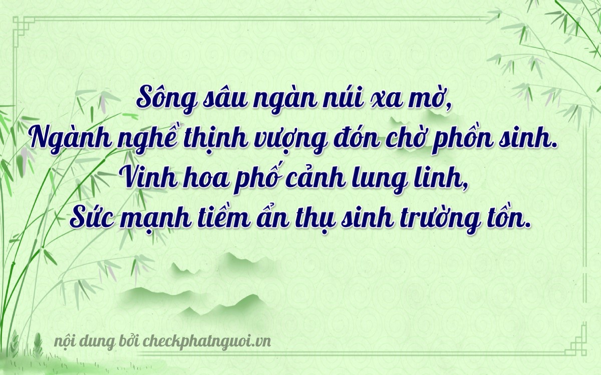 Bài thơ ý nghĩa cho <b>biển số 99K1-33712</b> tại website checkphatnguoi.vn