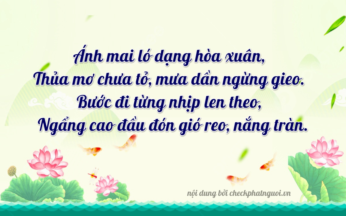 Bài thơ ý nghĩa cho <b>biển số 99LD-02861</b> tại website checkphatnguoi.vn