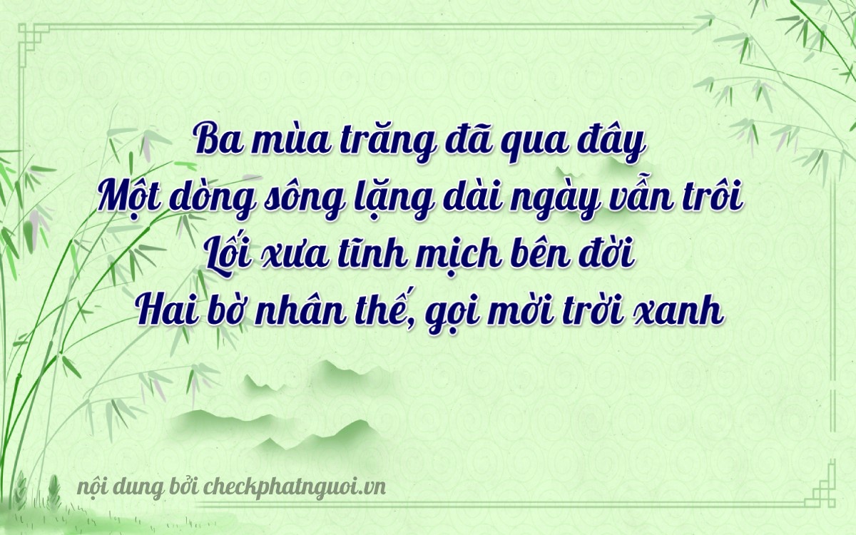 Bài thơ ý nghĩa cho <b>biển số AA-30102</b> tại website checkphatnguoi.vn