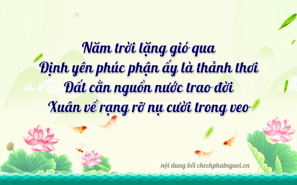 Bài thơ ý nghĩa cho <b>biển số AC-56287</b> tại website checkphatnguoi.vn