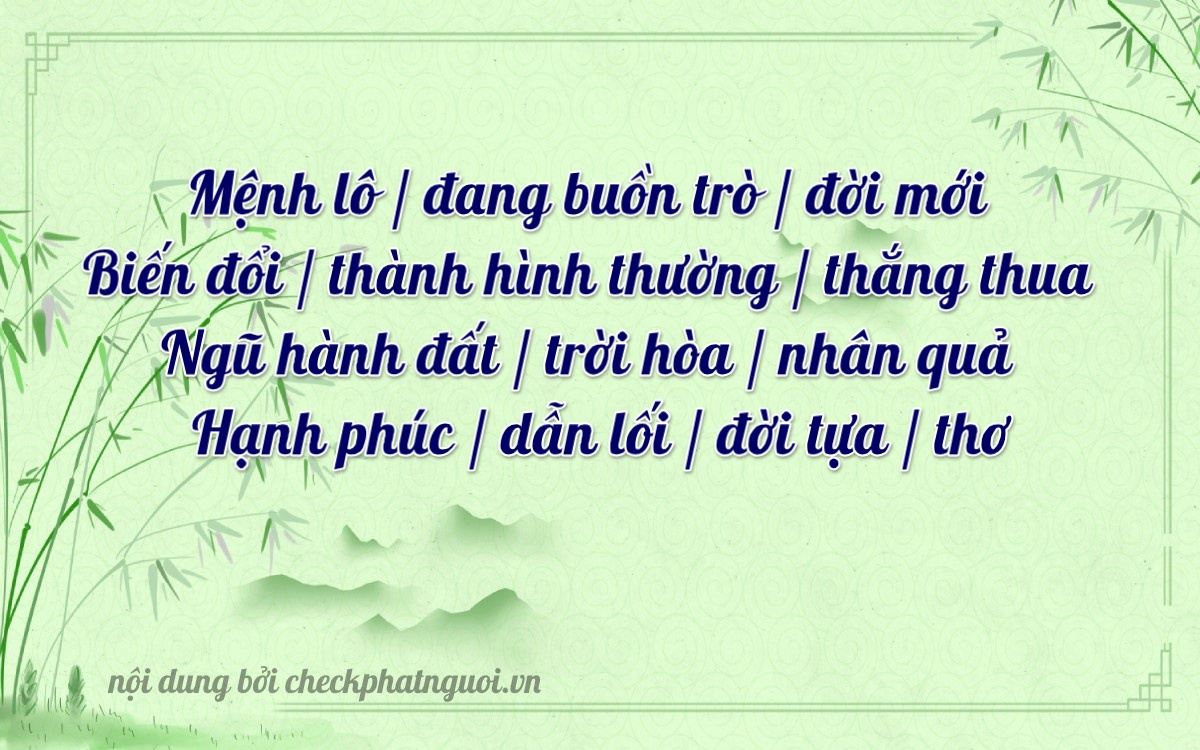 Bài thơ ý nghĩa cho <b>biển số AF-20806</b> tại website checkphatnguoi.vn