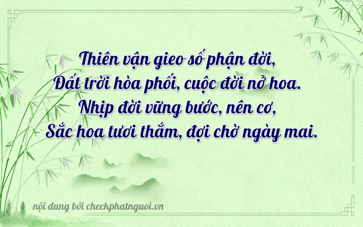 Bài thơ ý nghĩa cho <b>biển số AS-10061</b> tại website checkphatnguoi.vn