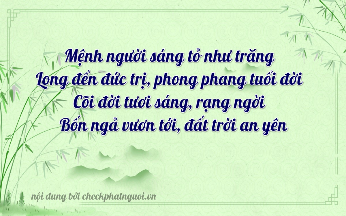 Bài thơ ý nghĩa cho <b>biển số KA-8768</b> tại website checkphatnguoi.vn