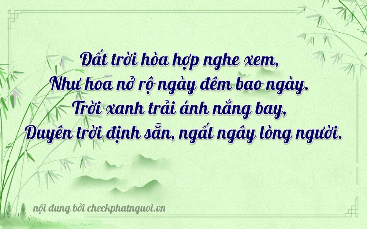 Bài thơ ý nghĩa cho <b>biển số KT-6219</b> tại website checkphatnguoi.vn