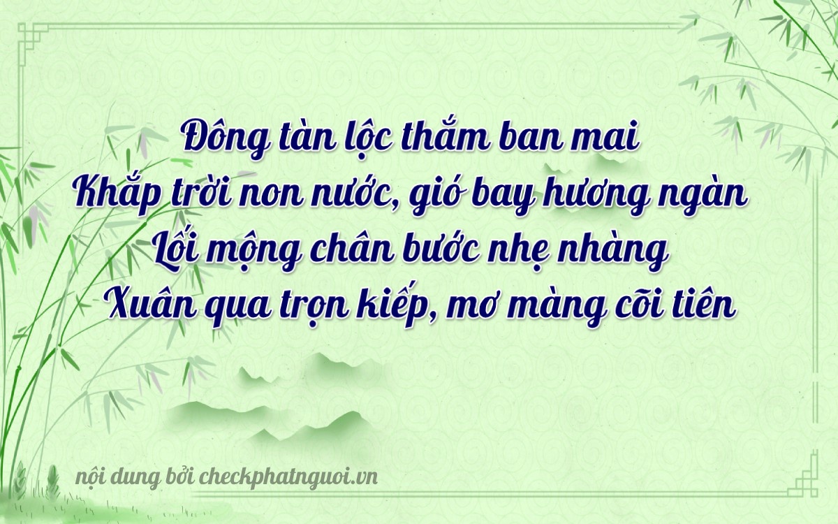 Bài thơ ý nghĩa cho <b>biển số KV-7928</b> tại website checkphatnguoi.vn