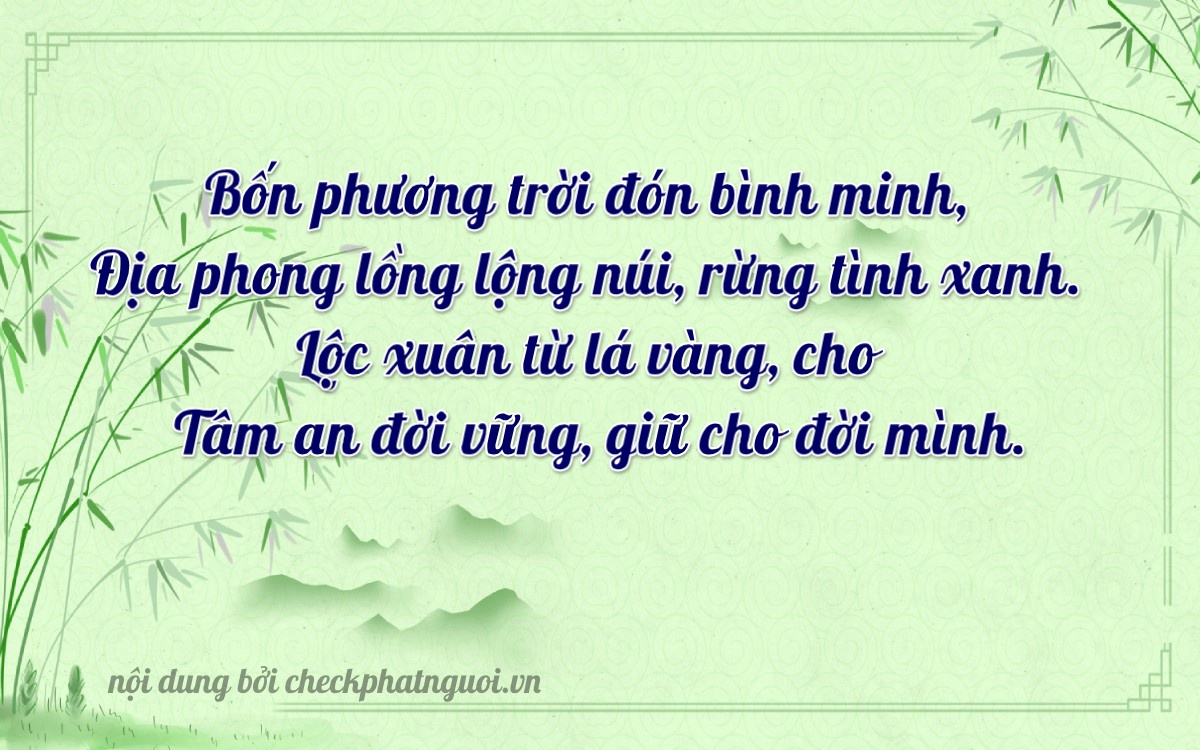 Bài thơ ý nghĩa cho <b>biển số MD-02228</b> tại website checkphatnguoi.vn