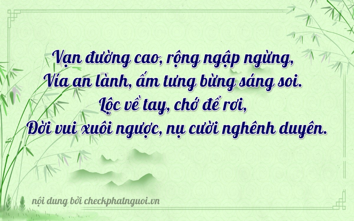 Bài thơ ý nghĩa cho <b>biển số TT-2388</b> tại website checkphatnguoi.vn